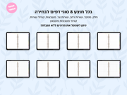 מחברת דיגיטלית בעיצוב ריאליסטי | 8 סוגי דפים | 12 חוצצים