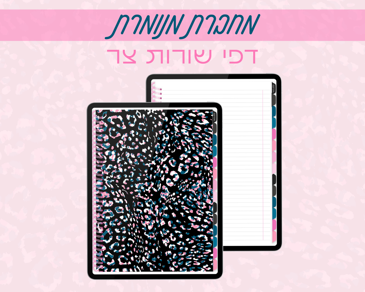 מחברות מנומרות | שורות צר | 13 חוצצים עם 50 תתי נושאים