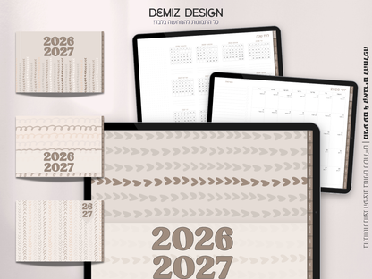 פלאנר דיגיטלי חודשי | יולי 2026 - יוני 2027